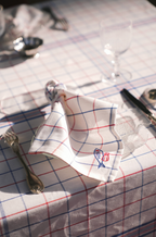 Stoffen Servetten - Léon Blue (Set 2) - Blauw Visje