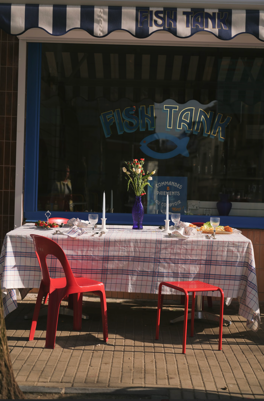 Tafellaken - Léon Blue - Blauw Visje