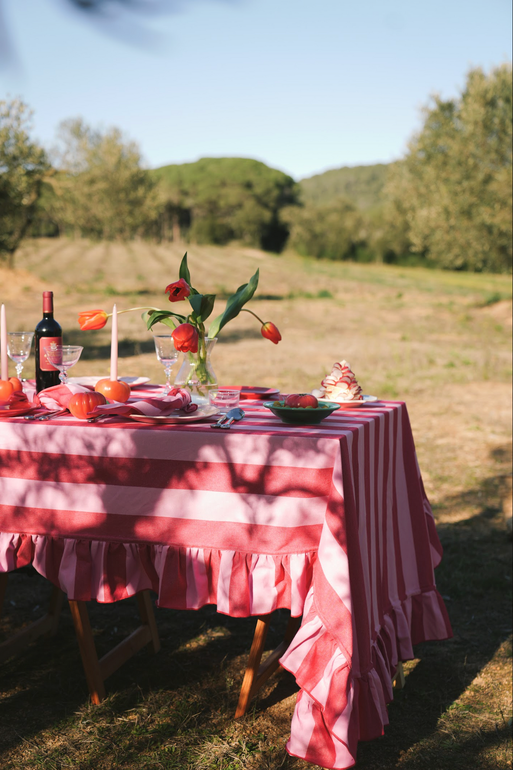 Tafellaken - Lucette Red - Rode Tulpen
