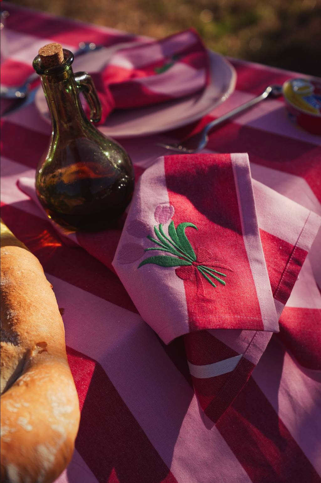 Stoffen Servetten - Lucette Red (Set 2) - Rode Tulpen