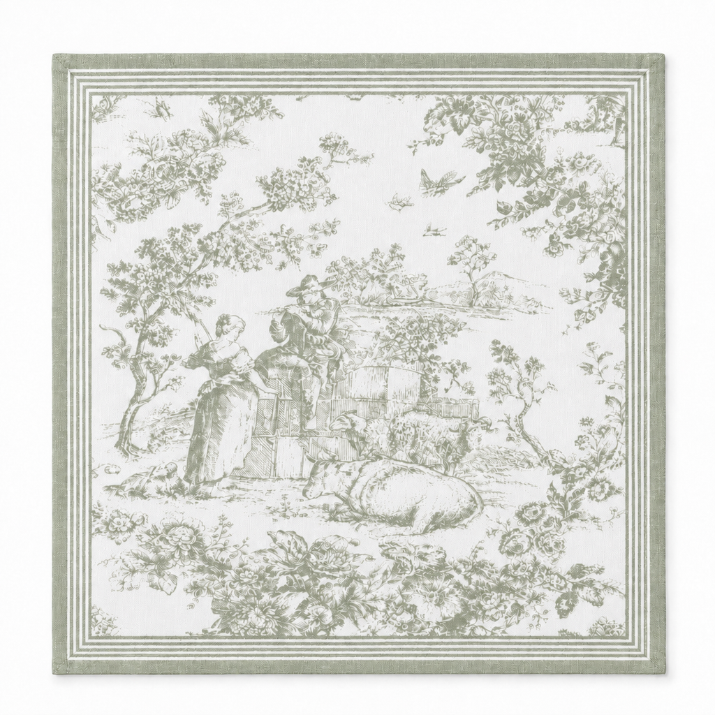 Cotton napkin Toile de Jouy 45 x 45 cm