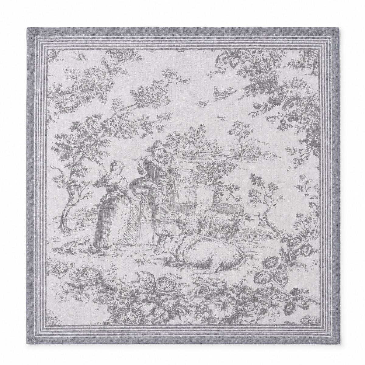 Cotton napkin Toile de Jouy 45 x 45 cm