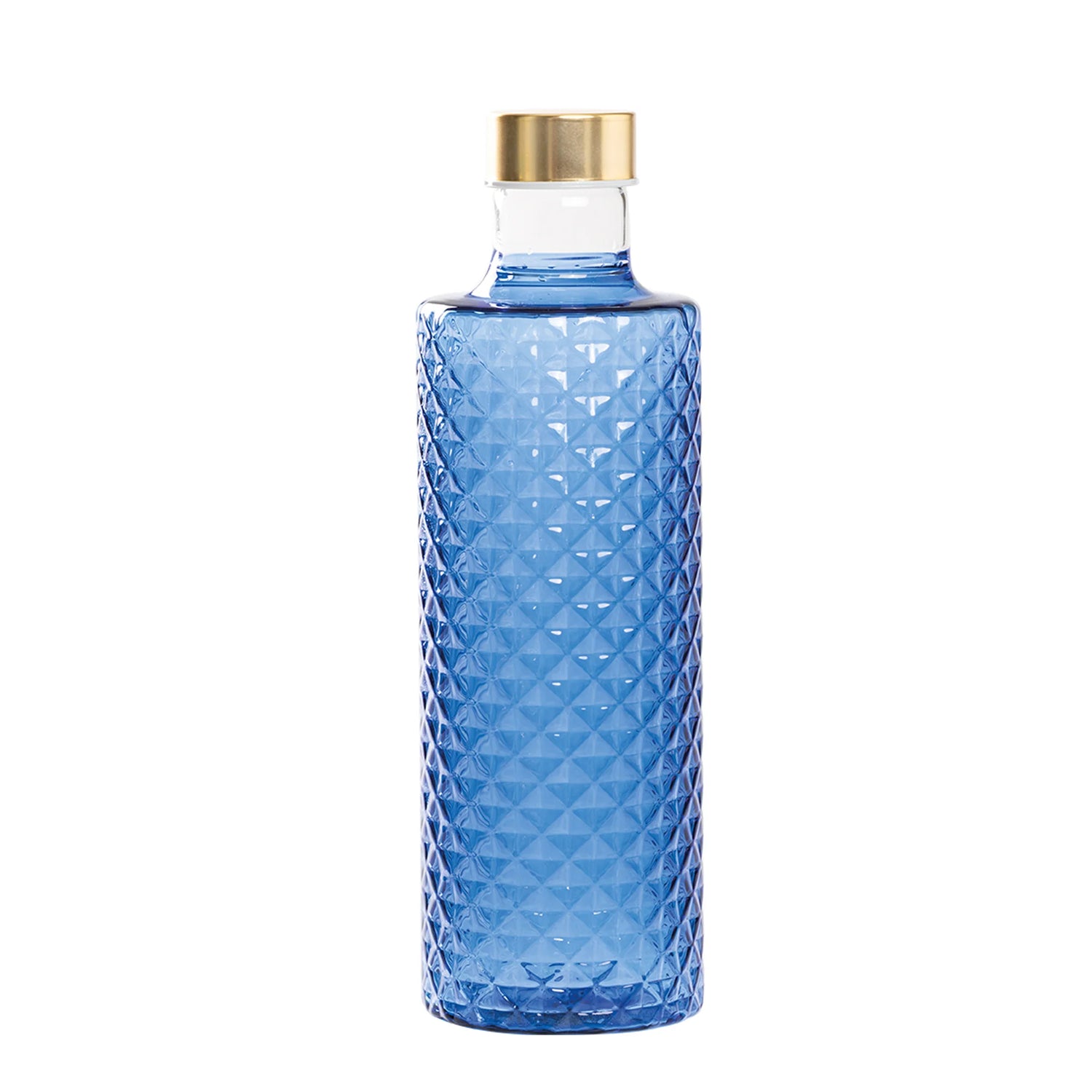 Glass bottle with cap - Blue