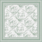 Tablecloth Toile De Jouy - Olive Green