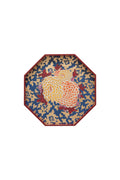 Achthoekig dienblad Arabesque Corolla donkerblauw, bovenaanzicht