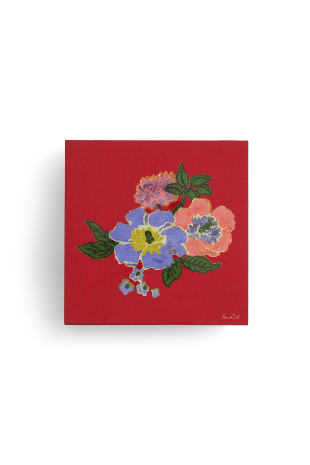 Decorative Dandelion Storage Box – Rust (Medium)