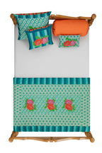 Cushion cover Hima Big Flower – Turquoise (60 × 60 cm)