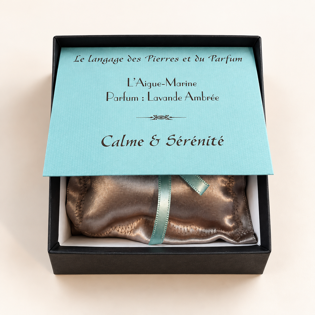 Geursteen Lavande Ambrée met kaartje Calme & Sérénité