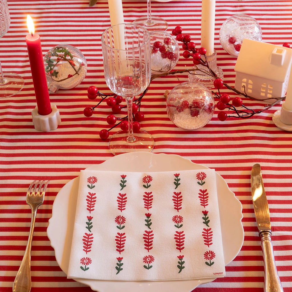 Papieren kerst- en winterservetten 40x40