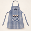 Kinderschortje met marinebeertjes – blauw geruit