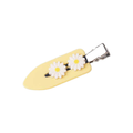 Botergele Likio haarclip Block Flower met witte madeliefjes