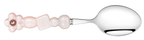 Likio dessertlepel Peach Ice met florale kralen op het handvat