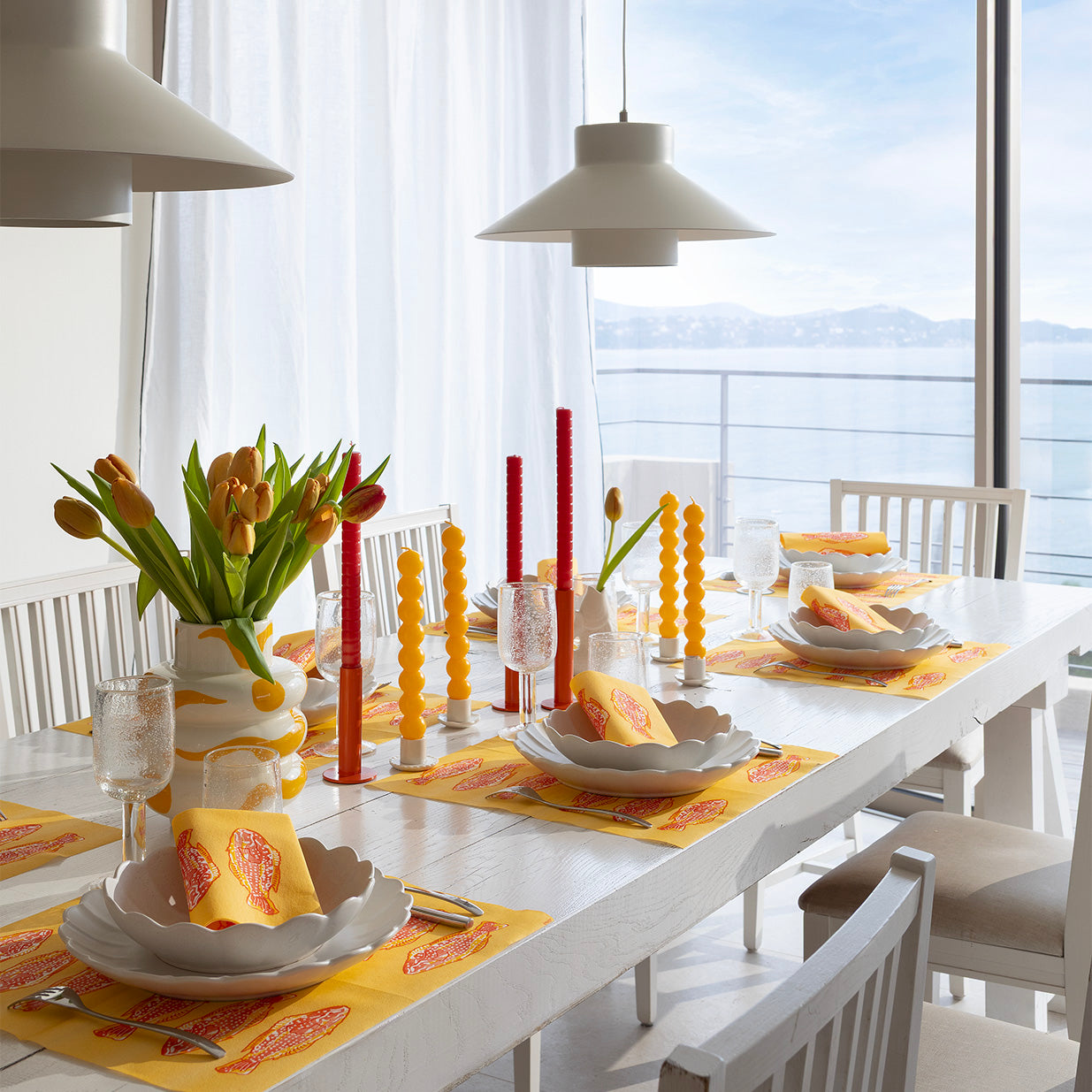 Napkins - Red Vichy - 40x40