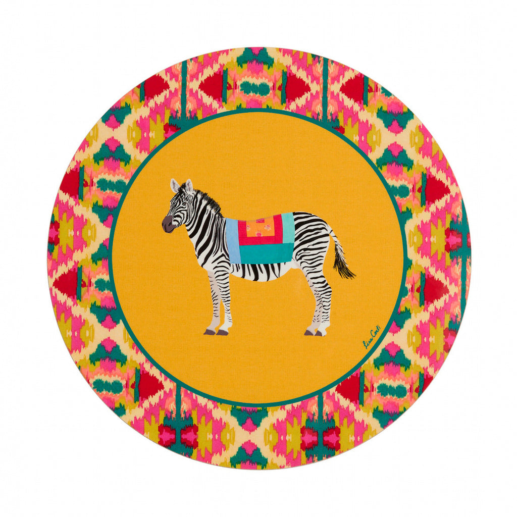 Ronde placemat Safarikat geel 39 cm