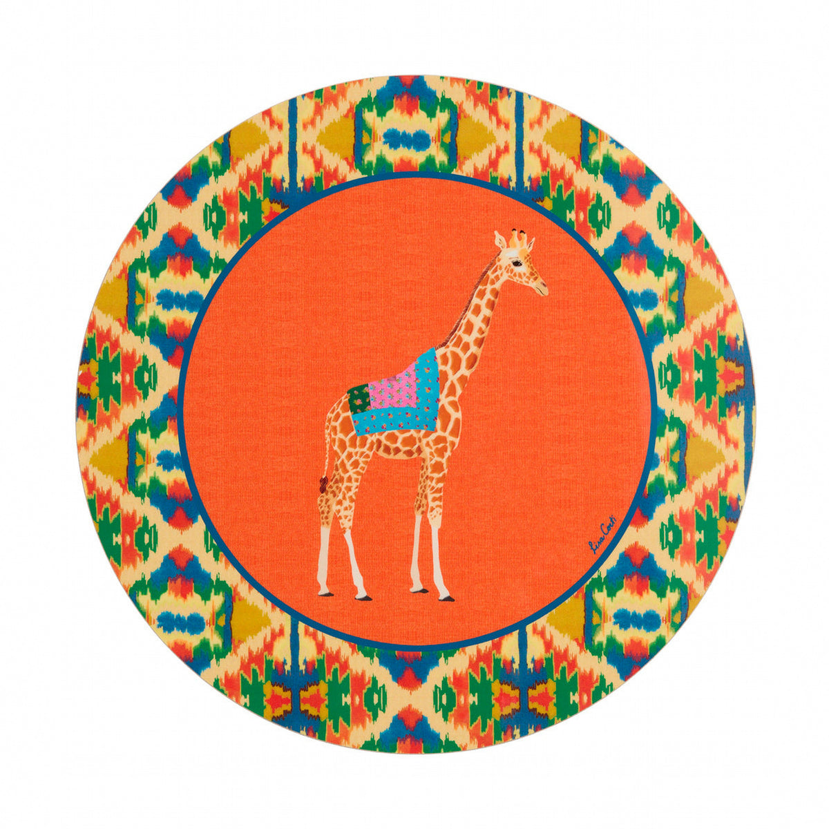 Ronde placemat Safarikat oranje 39 cm