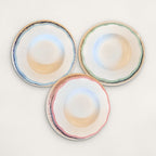 Serviesset Rose en Petalo in blauw, groen en roze