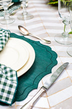 Vlekwerende Linnen Placemat Firenze – 50x35 cm – Tijm / Bosgroen