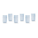 Set van 6 kristallen glazen donkerblauw