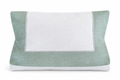 Linen toiletry bag with hemstitch border