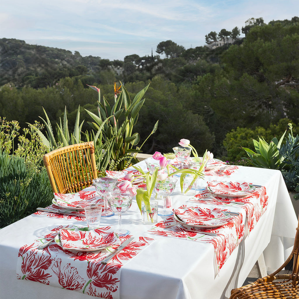 Servetten - Tulipe Rouge - 40x40