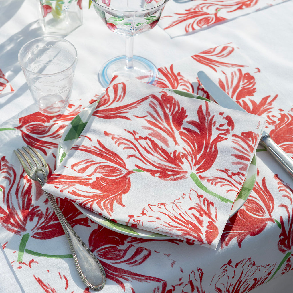 Servetten - Tulipe Rouge - 40x40
