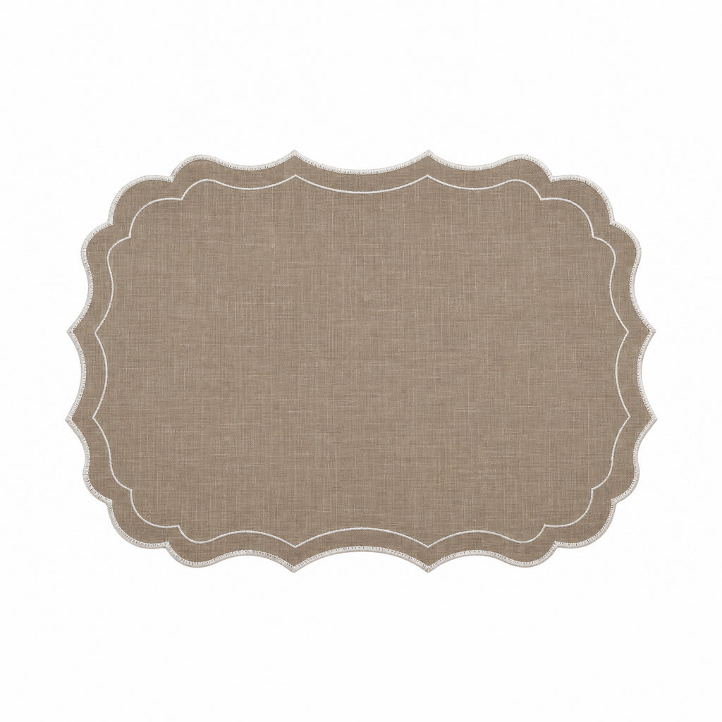 Placemat Firenze beige en ivoor 50 x 35 cm